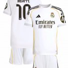 Kids MBAPPé #10 Real Madrid Home Shirt Jersey Kit 25-26 Youth Soccer Football 2025-2026