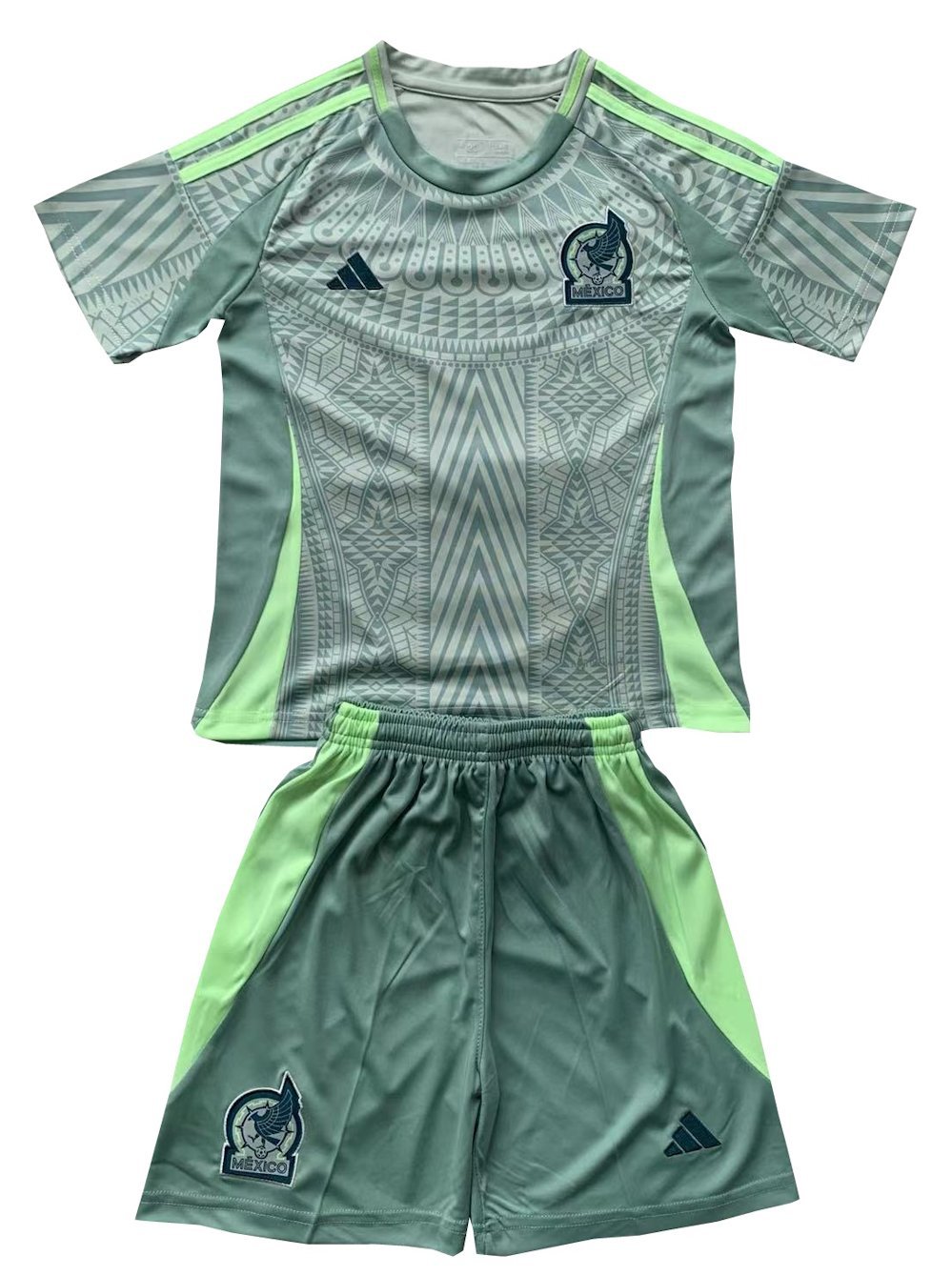 Kids Mexico Copa America Away Shirt Jersey Kit 24-25 Youth Soccer Football 2024-2025