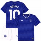 Kids NDIAYE #10 Everton Home Shirt Jersey Kit 25-26 Youth Soccer Football 2025-2026