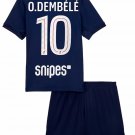 Kids O.DEMBéLé #10 Paris Saint Germain Home Shirt Jersey Kit 25-26 Youth Soccer Football 2025-2026