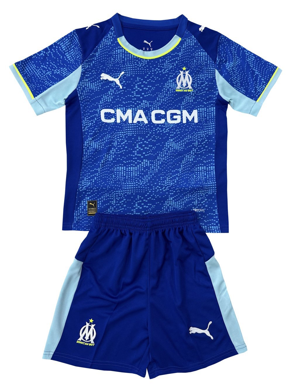 Kids Olympique Marseille 3rd Third Shirt Jersey Kit 25-26 Youth Soccer Football 2025-2026
