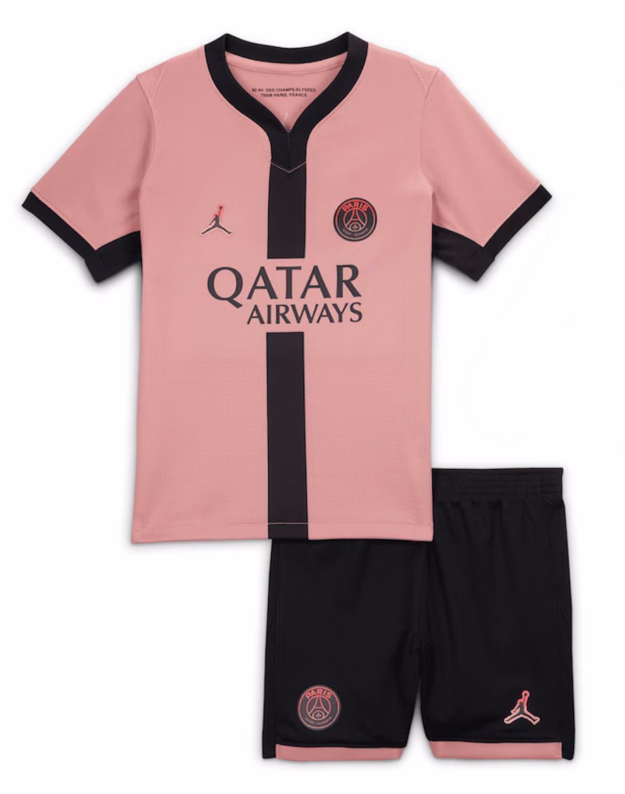 Kids Paris Saint Germain 3rd Third Shirt Jersey Kit 24-25 Youth Soccer Football 2024-2025