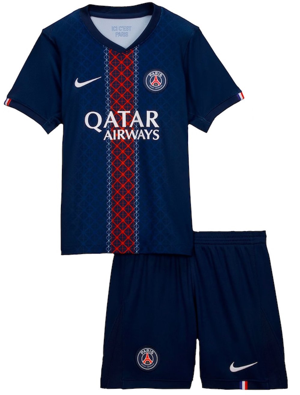 Kids Paris Saint Germain Home Shirt Jersey Kit 25-26 Youth Soccer Football 2025-2026