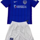 Kids Portsmouth Home Shirt Jersey Kit 24-25 Youth Soccer Football 2024-2025