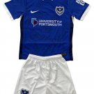 Kids Portsmouth Home Shirt Jersey Kit 25-26 Youth Soccer Football 2025-2026