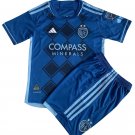Kids Sporting Kansas City Away Shirt Jersey Kit 24-25 Youth Soccer Football 2024-2025