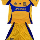 Kids Tigres UANL Home Shirt Jersey Kit 24-25 Youth Soccer Football 2024-2025