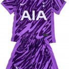 Kids Tottenham Hotspur Purple Goalkeeper Shirt Jersey Kit 24-25 Youth Soccer Football 2024-2025