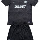Kids Wolverhampton Wanderers Black Goalkeeper Shirt Jersey Kit 25-26 Youth Soccer Football 2025-2026