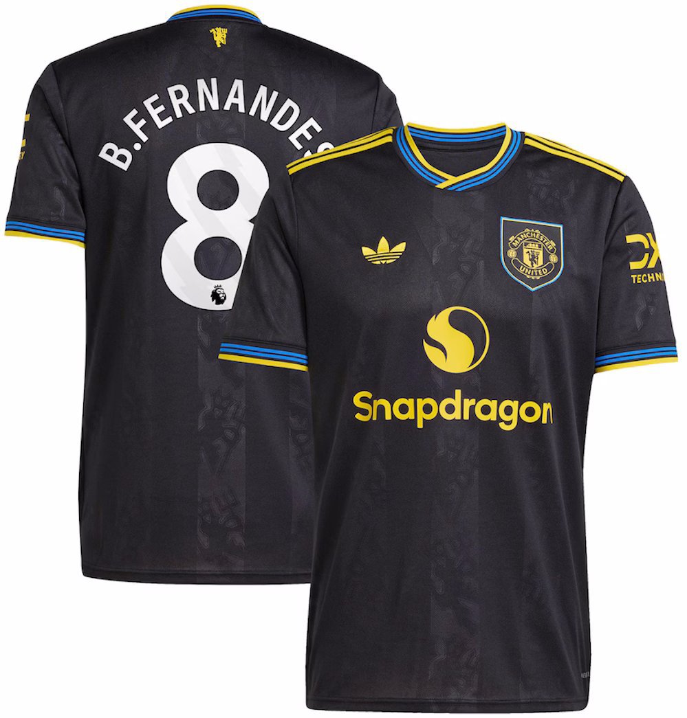 B.FERNANDES #8 Manchester United Men 3rd Third Home Shirt Jersey 25-26 Soccer Football 2025-2026