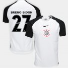 BRENO BIDON #27 Corinthians Paulista Men Home Shirt Jersey 25-26 Soccer Football 2025-2026