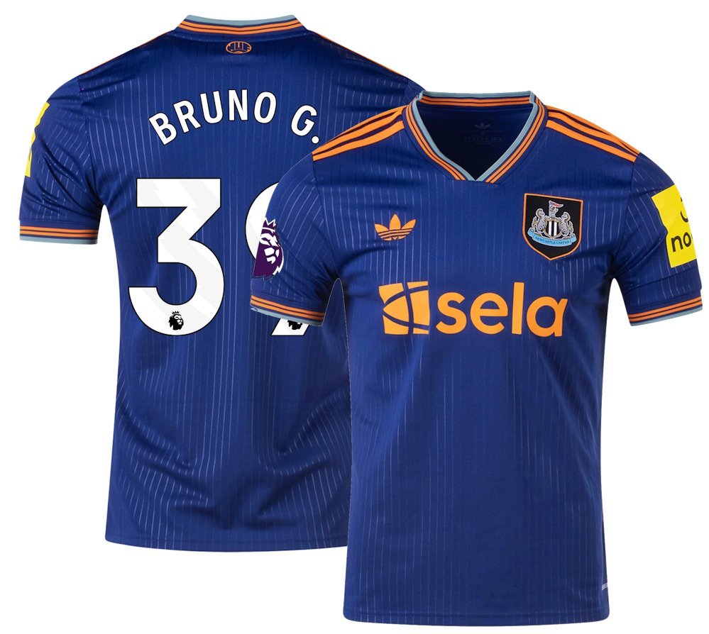 BRUNO G. #39 Newcastle United Men 3rd Third Shirt Jersey 25-26 Soccer Football 2025-2026