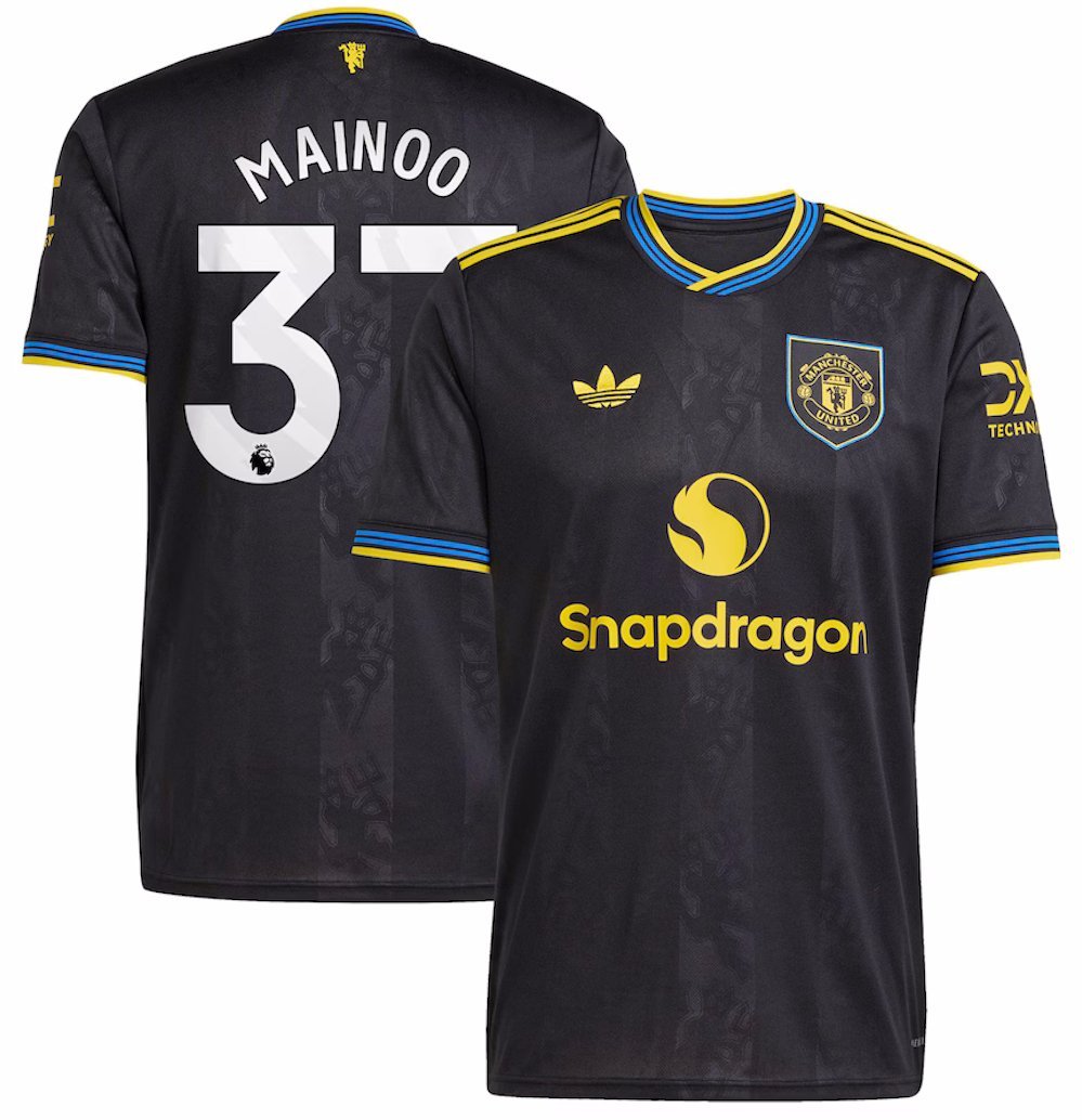 MAINOO #37 Manchester United Men 3rd Third Home Shirt Jersey 25-26 Soccer Football 2025-2026