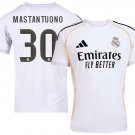 MASTANTUONO #30 Real Madrid Men Home Shirt Jersey 25-26 Soccer Football 2025-2026