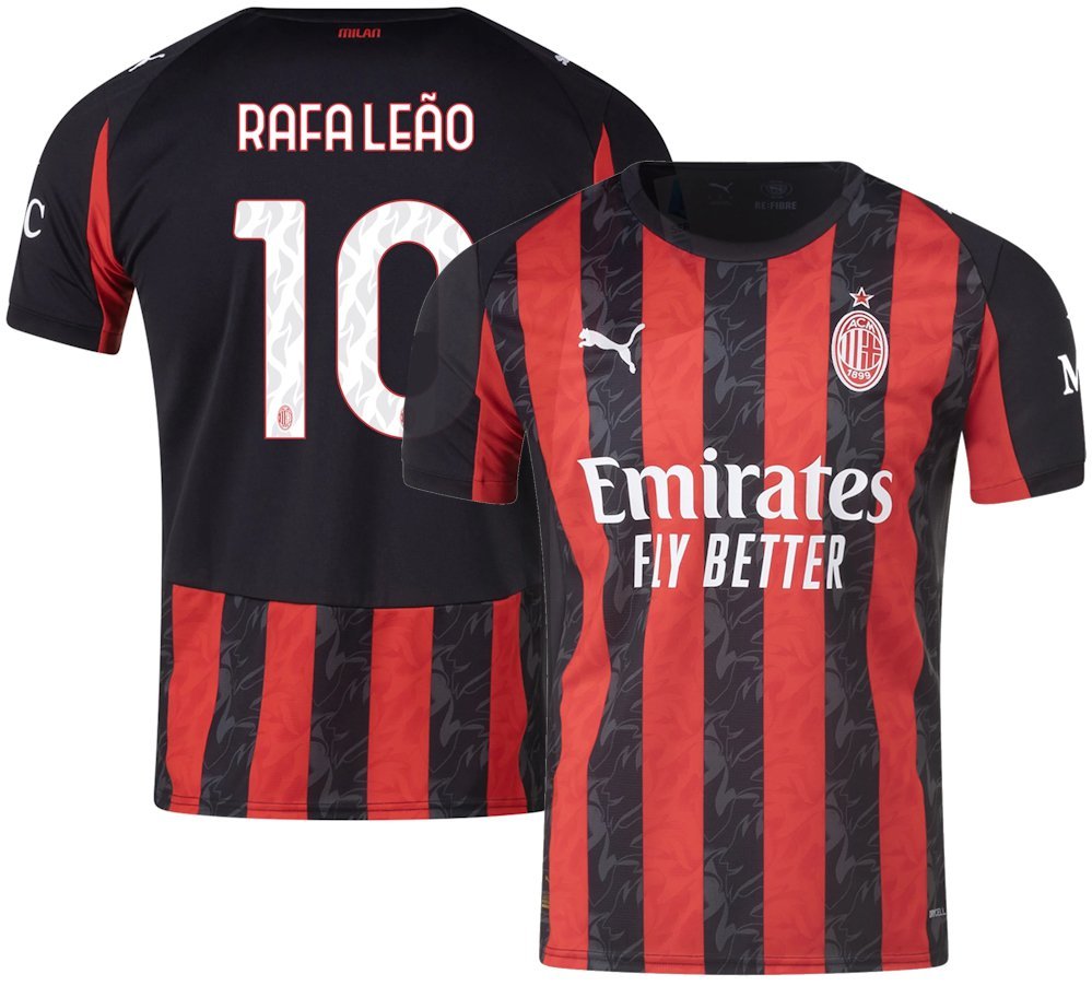 RAFA LEAO #10 AC Milan Men Home Shirt Jersey 25-26 Soccer Football 2025-2026