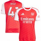 RICE #41 Arsenal Men Home Shirt Jersey 25-26 Soccer Football 2025-2026