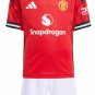 Kids B.FERNANDES #8 Manchester United Home Shirt Jersey Kit 25-26 Youth Soccer Football 2025-2026