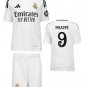 MBAPPE #9 Real Madrid Kids Home Shirt Jersey Kit 24-25 Youth Soccer Football 2024-2025