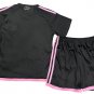 Kids Inter Miami Away Black Shirt Jersey Kit Youth 24-25 Soccer Football 2024-2025