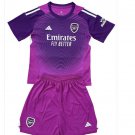 Kids Arsenal FC Purple Goalkeeper Shirt Jersey Kit 25-26 Youth Soccer Football 2025-2026