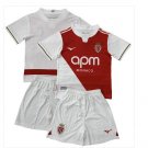 Kids AS Monaco Home Shirt Jersey Kit 25-26 Youth Soccer Football 2025-2026