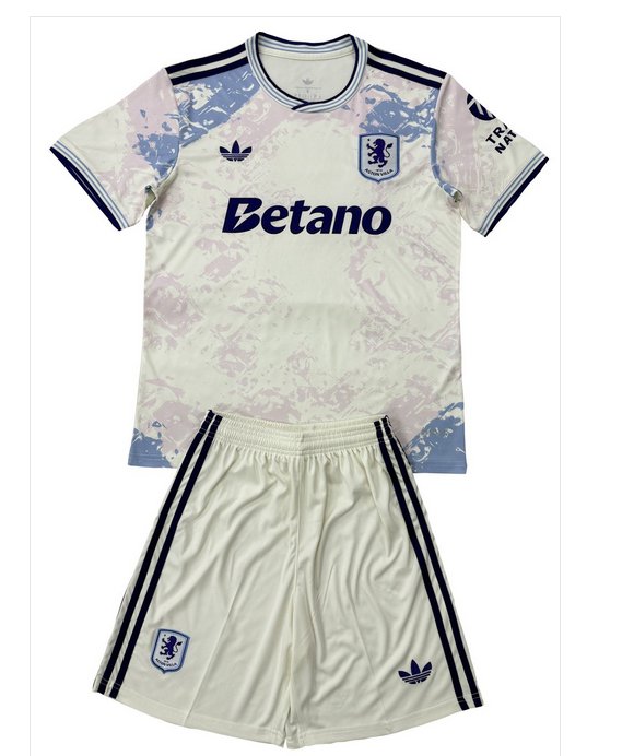 Kids Aston Villa 3rd Third Shirt Jersey Kit 25-26 Youth Soccer Football 2025-2026