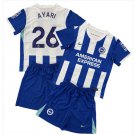 Kids AYARI #26 Brighton & Hove Albion Home Shirt Jersey Kit 25-26 Youth Soccer Football 2025-2026