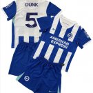 Kids DUNK #5 Brighton & Hove Albion Home Shirt Jersey Kit 25-26 Youth Soccer Football 2025-2026