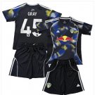 Kids GRAY #45 Leeds United 3rd Third Shirt Jersey Kit 25-26 Youth Soccer Football 2025-2026
