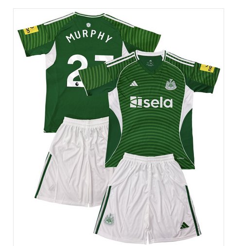 Kids MURPHY #23 Newcastle United Away Shirt Jersey Kit 25-26 Youth Soccer Football 2025-2026