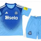 Kids Newcastle United Blue Goalkeeper Shirt Jersey Kit 25-26 Youth Soccer Football 2025-2026