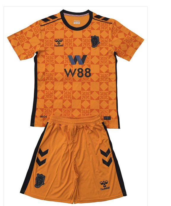 Kids Sunderland AFC Yellow Orange Goalkeeper Shirt Jersey Kit 25-26 Youth Soccer Football 2025-2026