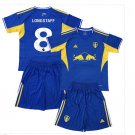Kids LONGSTAFF #8 Leeds United Away Shirt Jersey Kit 25-26 Youth Soccer Football 2025-2026