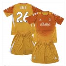 Kids SELS #26 Nottingham Forest Orange Goalkeeper Shirt Jersey 25-26 Youth Soccer Football 2025-2026