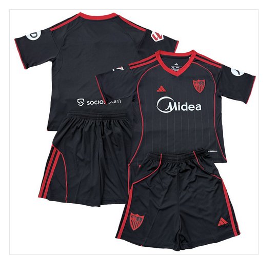 Kids Sevilla 3rd Third Shirt Jersey Kit 25-26 Youth Soccer Football 2025-2026