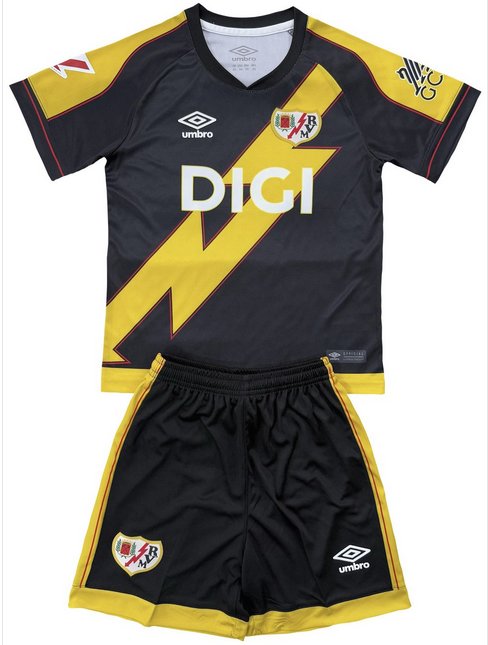 Kids Rayo Vallecano 3rd Third Shirt Jersey Kit 25/26 Youth Soccer Football 2025/2026