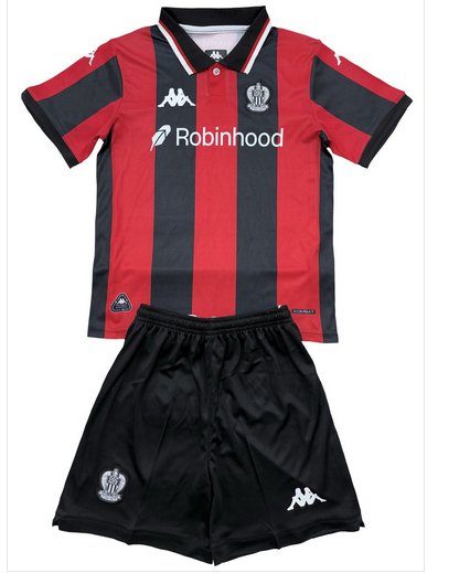 Kids OGC Nice Home Shirt Jersey Kit 25/26 Youth Soccer Football 2025/2026