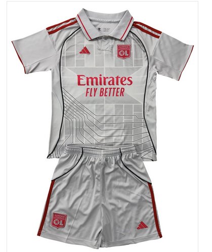 Kids Olympique Lyonnais Lyon 3rd Third Shirt Jersey Kit 25/26 Youth Soccer Football 2025/2026