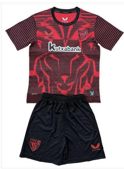 Kids Athletic Bilbao 4th Fourth Shirt Jersey Kit 25-26 Youth Soccer Football 2025-2026