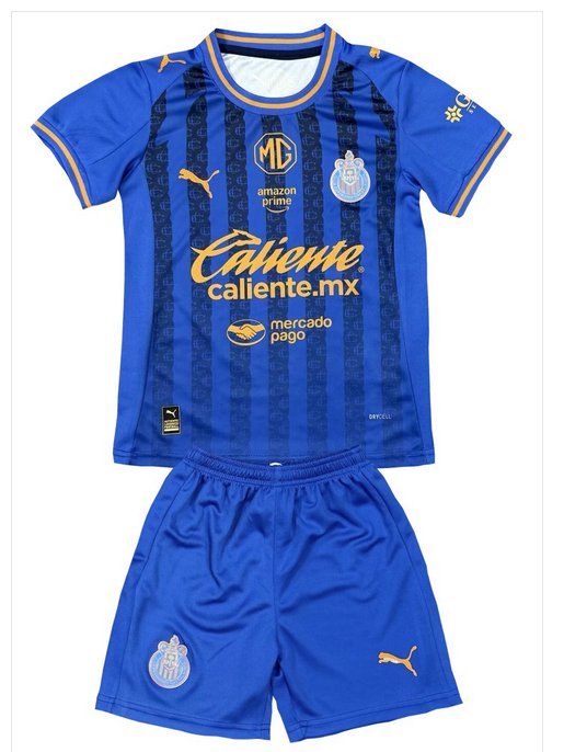 Kids Chivas Guadalajara 3rd Third Shirt Jersey Kit 25-26 Youth Soccer Football 2025-2026