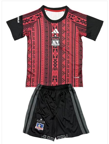 Kids Colo Colo Pre-Match Red Shirt Jersey Kit 26-27 Youth Soccer Football 2026-2027