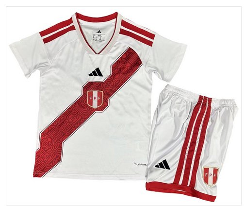Kids Peru Home World Cup Shirt Jersey Kit 26-27 Youth Soccer Football 2026-2027