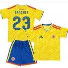 Kids SANCHEZ #23 Colombia Home World Cup Shirt Jersey Kit 26-27 Youth Soccer Football 2026-2027