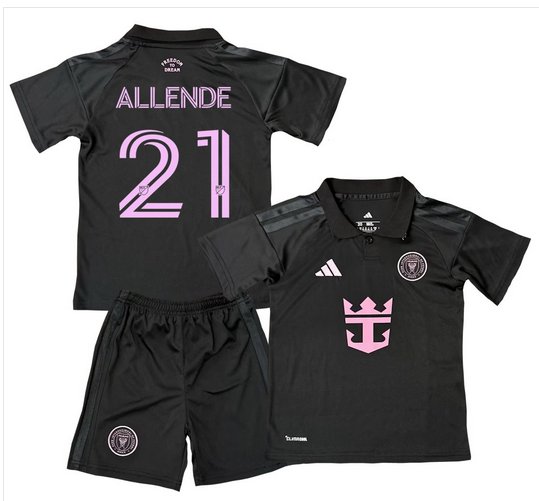Kids ALLENDE #21 Inter Miami Away Shirt Jersey Kit 26-27 Youth Soccer Football 2026-2027