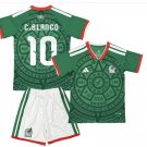 Kids C.BLANCO #10 Mexico Home World Cup Shirt Jersey Kit 26-27 Youth Soccer Football 2026-2027