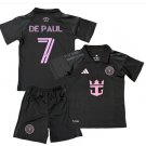 Kids DE PAUL #7 Inter Miami Away Shirt Jersey Kit 26-27 Youth Soccer Football 2026-2027