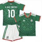 Kids G.DOS SANTOS #10 Mexico Home World Cup Shirt Jersey Kit 26-27 Youth Soccer Football 2026-2027