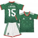 Kids I.REYES #15 Mexico Home World Cup Shirt Jersey Kit 26-27 Youth Soccer Football 2026-2027