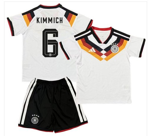 Kids KIMMICH #6 Germany Home World Cup Shirt Jersey Kit 26-27 Youth Soccer Football 2026-2027
