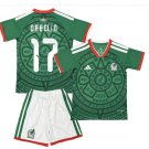 Kids ORBELÍN #17 Mexico Home World Cup Shirt Jersey Kit 26-27 Youth Soccer Football 2026-2027